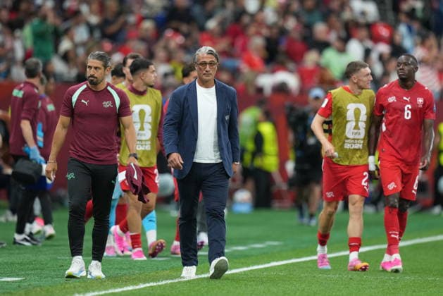 Switzerland v Algeria - FIFA World Cup, WM, Weltmeisterschaft, Fussball 2026 - Round of 32 VANCOUVER, CANADA - JULY 02: Murat Yakin, head coach of Switzerland is seen prior the 2026 FIFA World Cup Round of 32 match between Switzerland and Algeria at BC Place (Vancouver Stadium) in Vancouver, British Columbia, Canada on July 02, 2026. Ercin Erturk Anadolu British Columbia Canada. Editorial use only. Please get in touch for any other usage.  Copyright: x2026xAnadoluxErcinxErturkx