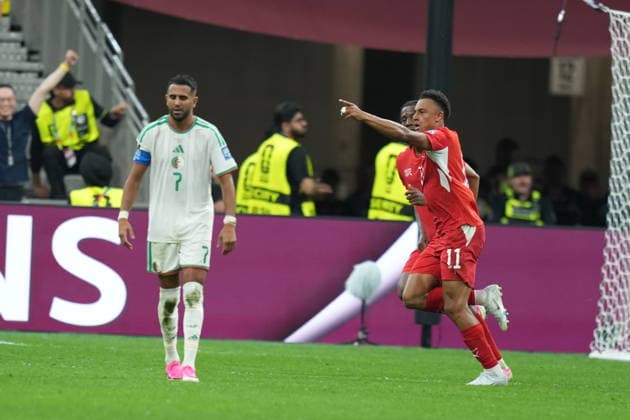 Switzerland v Algeria - FIFA World Cup, WM, Weltmeisterschaft, Fussball 2026 - Round of 32 VANCOUVER, CANADA - JULY 02: Dan Ndoye (11) of Switzerland celebrates after scoring a goal during the 2026 FIFA World Cup Round of 32 match between Switzerland and Algeria at BC Place (Vancouver Stadium) in Vancouver, British Columbia, Canada on July 02, 2026. Ercin Erturk Anadolu British Columbia Canada. Editorial use only. Please get in touch for any other usage.  Copyright: x2026xAnadoluxErcinxErturkx