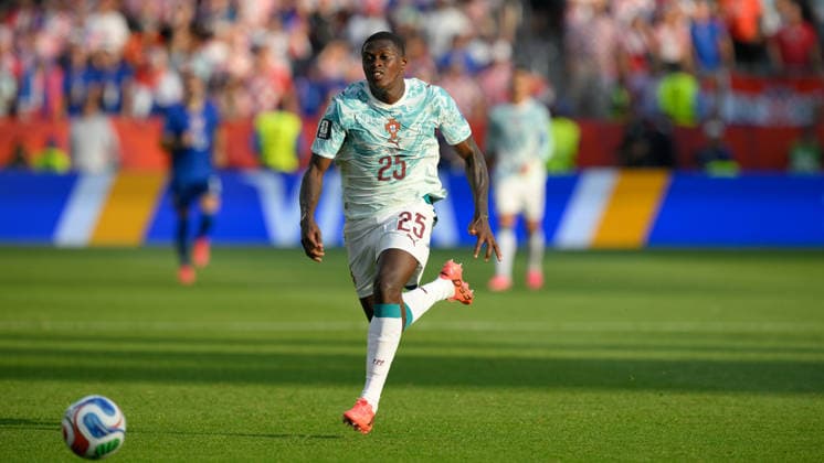 July 2, 2026, Toronto, Ontario, Canada: Nuno Mendes ( 25) of Portugal chases the ball during the 2026 FIFA World Cup, WM, Weltmeisterschaft, Fussball Round of 32 match between Portugal and Croatia at Toronto Stadium. Sports News - July 2, 2026  - ZUMAv136 20260702_zsp_v136_010 Copyright: xJeffxVoganx