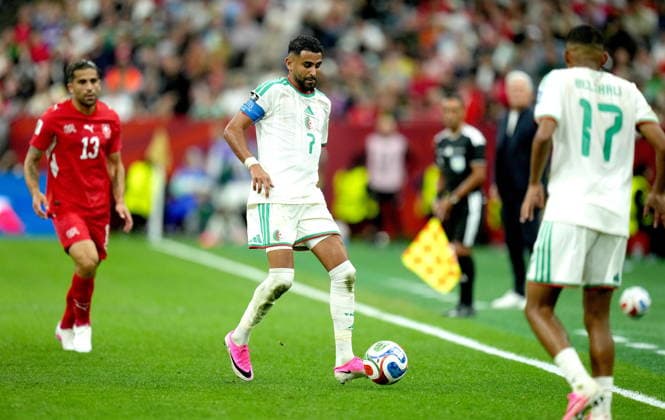 FIFA World Cup, WM, Weltmeisterschaft, Fussball 2026 - Round of 32 - Switzerland vs Algeria Riyad Mahrez of Algeria in action during the FIFA World Cup 2026 Round of 32 match Switzerland against Algeria, in Vancouver, Canada, 02 July 2026. VANCOUVER Canada  Copyright: xBOBxFRIDx