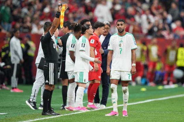 Switzerland v Algeria - FIFA World Cup, WM, Weltmeisterschaft, Fussball 2026 - Round of 32 VANCOUVER, CANADA - JULY 02: Riyad Mahrez (7) of Algeria looks on during the 2026 FIFA World Cup Round of 32 match between Switzerland and Algeria at BC Place (Vancouver Stadium) in Vancouver, British Columbia, Canada on July 02, 2026. Ercin Erturk Anadolu British Columbia Canada. Editorial use only. Please get in touch for any other usage.  Copyright: x2026xAnadoluxErcinxErturkx
