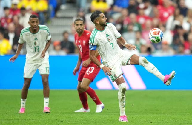 FIFA World Cup, WM, Weltmeisterschaft, Fussball 2026 - Round of 32 - Switzerland vs Algeria Riyad Mahrez of Algeria in action during the FIFA World Cup 2026 Round of 32 match Switzerland against Algeria, in Vancouver, Canada, 02 July 2026. VANCOUVER Canada  Copyright: xBOBxFRIDx