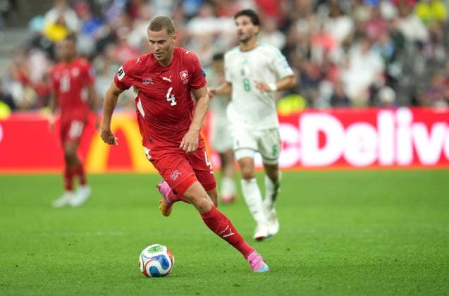 FIFA World Cup, WM, Weltmeisterschaft, Fussball 2026 - Round of 32 - Switzerland vs Algeria Nico Elvedi of Switzerland in action during the FIFA World Cup 2026 Round of 32 match Switzerland against Algeria, in Vancouver, Canada, 02 July 2026. VANCOUVER Canada  Copyright: xBOBxFRIDx