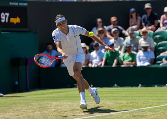 Tennis - Wimbledon Championship 2026 - Day 4 LONDON, ENGLAND - Thursday, July 2, 2026: Taylor Fritz (USA) during the Gentlemen s Singles Second Round match on Day Four of The Championships Wimbledon 2026 at the All England Lawn Tennis and Croquet Club. (Photo by Kirsten Holst Propaganda) LONDON All England Lawn Tennis and Croquet Club GREATER LONDON ENGLAND  Copyright: xKirstenxHolstx 2026-07-02-001-Wimbledon_D4