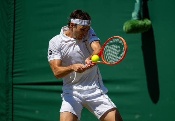 Tennis - Wimbledon Championship 2026 - Day 4 LONDON, ENGLAND - Thursday, July 2, 2026: Taylor Fritz (USA) during the Gentlemen s Singles Second Round match on Day Four of The Championships Wimbledon 2026 at the All England Lawn Tennis and Croquet Club. (Photo by Kirsten Holst Propaganda) LONDON All England Lawn Tennis and Croquet Club GREATER LONDON ENGLAND  Copyright: xKirstenxHolstx 2026-07-02-015-Wimbledon_D4