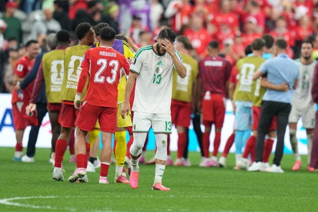 Switzerland v Algeria - FIFA World Cup, WM, Weltmeisterschaft, Fussball 2026 - Round of 32 VANCOUVER, CANADA - JULY 02: Jaouen Hadjam of Algeria reacts after the 2026 FIFA World Cup Round of 32 match between Switzerland and Algeria at BC Place (Vancouver Stadium) in Vancouver, British Columbia, Canada on July 02, 2026. Ercin Erturk Anadolu British Columbia Canada. Editorial use only. Please get in touch for any other usage.  Copyright: x2026xAnadoluxErcinxErturkx