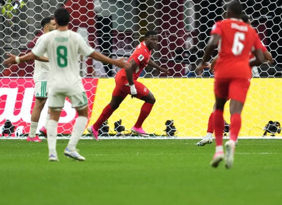 (260703) -- VANCOUVER, July 3, 2026 -- Breel Embolo (C) of Switzerland celebrates after scoring during the round of 32 match between Switzerland and Algeria at the 2026 FIFA World Cup, WM, Weltmeisterschaft, Fussball at BC Place Vancouver in Vancouver, Canada, July 2, 2026. ) (SP)CANADA-VANCOUVER-FOOTBALL-FIFA WORLD CUP-ROUND OF 32-SUI VS ALG MengxYongmin 