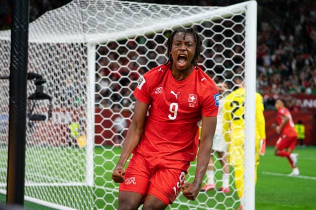 VANCOUVER, CANADA - JULY 2: Johan Manzambi of Switzerland yells and celebrates after assisting a goal scsored by Breel Embolo of Switzerland during the FIFA World Cup, WM, Weltmeisterschaft, Fussball 2026 Round of 32 match between Switzerland and Algeria at BC Place Vancouver Stadium on July 2, 2026 in Vancouver, British Columbia, Canada.  Copyright: xAmyxElle SPPx Sportspressphoto_SPR183440