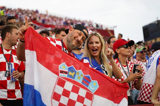 Portugal v Croatia Round of 32 - FIFA World Cup, WM, Weltmeisterschaft, Fussball 2026 Croatian fans during the FIFA World Cup 2026 Round Of 32 match between Portugal and Croatia at Toronto Stadium. on July 2, 2026 in Toronto, Canada. (Photo by Leonardo Ramirez Eyepix Group) Copyright: xLeonardoxRamirezx xEyepixxGroupx LR02072026-02142