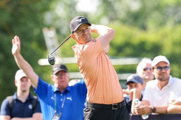 Marcel Schneider (GER) am Abschlag,Tee, 37. BMW International Open 2026, Golf, DP World Tour, Herren, Runde 2, 03.07.2026 Eichenried Bayern Deutschland *** Marcel Schneider (GER) at the tee, 37th BMW International Open 2026, Golf, DP World Tour, Men s, Round 2, July 3, 2026, Eichenried, Bavaria, Germany Copyright: xkolbert-press ChristianxKolbertx