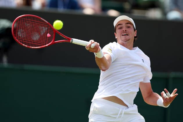 Joao Fonseca during his third round match Wimbledon Tennis Championships, Day 5, The All England Lawn Tennis and Croquet Club, London, UK - 03 Jul 2026London The All England Lawn Tennis and United Kingdom  Copyright: xKieranxMcManus Shutterstockx 16970351g