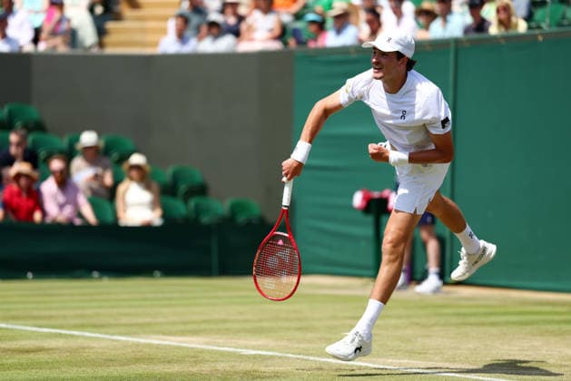 Joao Fonseca during his third round match Wimbledon Tennis Championships, Day 5, The All England Lawn Tennis and Croquet Club, London, UK - 03 Jul 2026London The All England Lawn Tennis and United Kingdom  Copyright: xKieranxMcManus Shutterstockx 16970351i