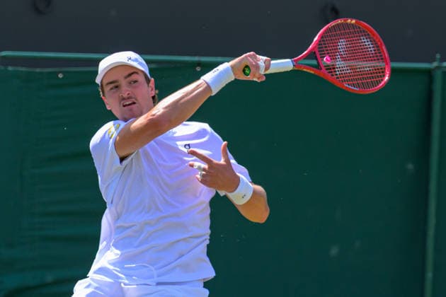 Day Five: The Championships - Wimbledon 2026 LONDON, ENGLAND JULY 03 - Joao Fonseca of Brazil during Gentlemen s Single Third Round against Roman Safiullin of Russia at The Wimbledon Lawn Tennis Championship at Wimbledon on July 03, 2026 in London, England. (Photo by Keeran Marquis)  Copyright: xKeeranxMarquis Fotoarena SPPx Sportspressphoto_SPR183576