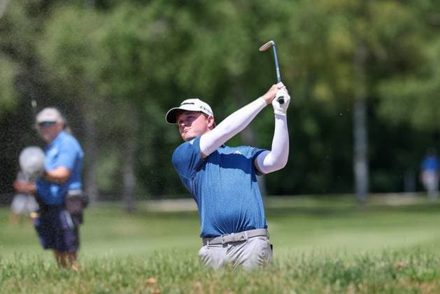Jayden Schaper (RSA) schlaegt aus dem Bunker, Sand, 37. BMW International Open 2026, Golf, DP World Tour, Herren, Runde 2, 03.07.2026 Eichenried Bayern Deutschland *** Jayden Schaper (RSA) hits from the bunker, sand, 37 BMW International Open 2026, Golf, DP World Tour, Men, Round 2, July 3, 2026, Eichenried, Bavaria, Germany Copyright: xkolbert-press ChristianxKolbertx