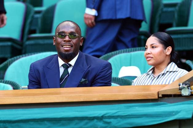 Usain Bolt and Kasi Bennett in the Royal Box on Centre Court Wimbledon Tennis Championships, Day 5, The All England Lawn Tennis and Croquet Club, London, UK - 03 Jul 2026London The All England Lawn Tennis and United Kingdom  Copyright: xJamesxMarsh Shutterstockx 16970347av