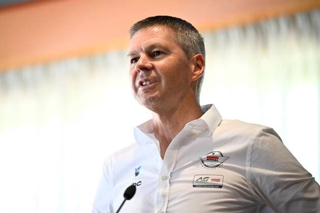 Tour de France 2026 Media Activities 03 07 2026 BARCELONA, SPAIN - JULY 03 : Fore Jurgen (BEL) General manager of Soudal Quick Step speaking with the media during a press conference, PK, Pressekonferenz prior to the 113rd edition of Tour de France 2026, on July 3, 2026 in Barcelona, Spain, 03 07 2026 Barcelona Spain  Copyright: xTomasxSiskx