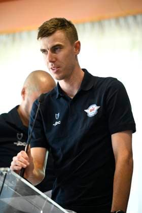 Tour de France 2026 Media Activities 03 07 2026 BARCELONA, SPAIN - JULY 03 : Eenkhoorn Pascal (NED) of Soudal Quick-Step speaking with the media during a press conference, PK, Pressekonferenz prior to the 113rd edition of Tour de France 2026, on July 3, 2026 in Barcelona, Spain, 03 07 2026 Barcelona Spain  Copyright: xTomasxSiskx