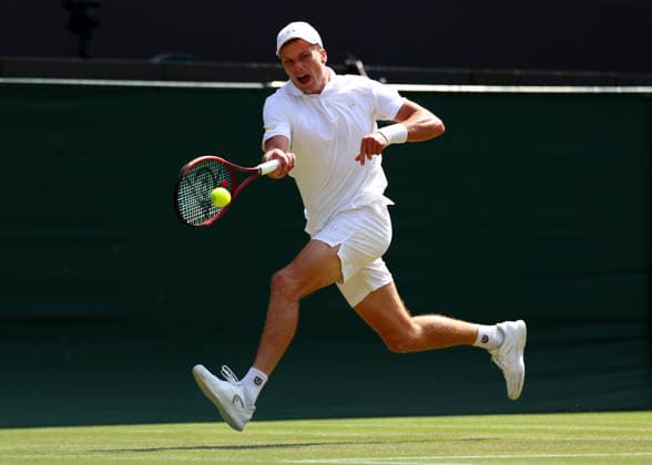 Jenson Brooksby during his third round match Wimbledon Tennis Championships, Day 5, The All England Lawn Tennis and Croquet Club, London, UK - 03 Jul 2026London The All England Lawn Tennis and United Kingdom  Copyright: xKieranxMcManus Shutterstockx 16970351bt