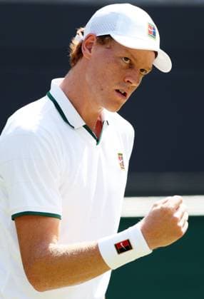 Jannik Sinner celebrates during his third round match Wimbledon Tennis Championships, Day 5, The All England Lawn Tennis and Croquet Club, London, UK - 03 Jul 2026London The All England Lawn Tennis and United Kingdom  Copyright: xKieranxMcManus Shutterstockx 16970351bx