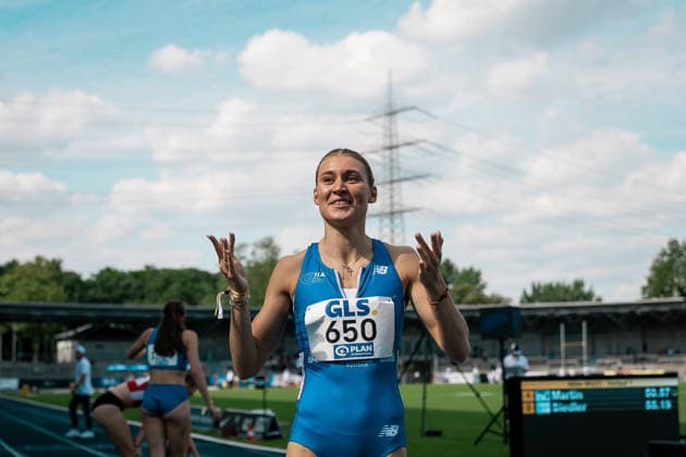Martin Johanna (1. LAV Rostock, 650, 400m Frauen), GER, Leichtathletik, Athletics, Deutsche Meisterschaften U18 U23, Wattenscheid, 03.07.2026, GER, Leichtathletik, Athletics, Deutsche Meisterschaften U18 U23, Wattenscheid, 03.07.2026 Wattenscheid *** Martin Johanna 1 LAV Rostock, 650, Women s 400m, GER, Track and Field, Athletics, German U18 and U23 Championships, Wattenscheid, July 3, 2026, GER, Track and Field, Athletics, German U18 and U23 Championships, Wattenscheid, July 3, 2026, Wattenscheid Copyright: xStefanxMayerx EP_SMR