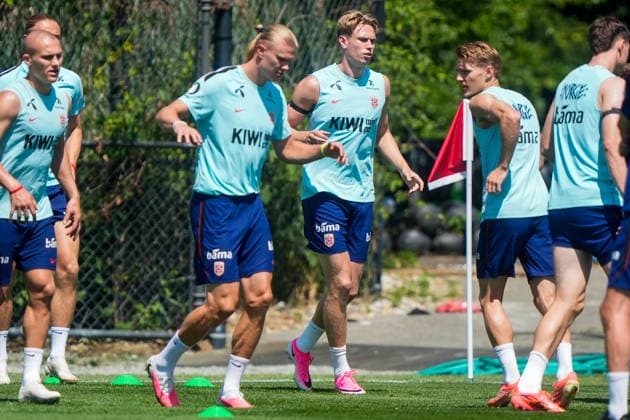 World Cup 2026: New Jersey, USA 20260703. Torbjorn Heggem trains at Melanie Lane Training Ground before the 8th final of the World Cup against Brazil. Photo: Terje Pedersen NTB New Jersey United States EDITORIAL USE ONLY. RESTRICTED USE FOR BETTING COMPANIES Ref:_SPOpjz3-mNl7uA.jpg *** 2026 World Cup, New Jersey, USA, July 3, 2026: Torbjorn Heggem trains at Melanie Lane Training Ground before the 8th final of the World Cup against Brazil. Photo by Terje Pedersen, NTB, New Jersey, United States. EDITORIAL USE ONLY. RESTRICTED USE FOR BETTING COMPANIES.  Copyright: xTerjexPedersenx xNTBx