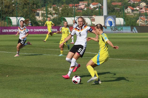 260703 Luzie Zähringer of Germany during the women s Euro Under-19 football match between Sweden and Germany on July 3, 2026 in Zenica. Photo: Aleksandar Djorovic BILDBYRAN COP 184 XX0042 fotboll football soccer fotball u19 em match 3 sverige germany womens euro under-19 sweden dam bbeng u19 f19 euros *** July 3, 2026: Luzie Zähringer of Germany during the Women’s Under-19 European Championship soccer match between Sweden and Germany on July 3, 2026 in Zenica. Photo by Aleksandar Djorovic. BILDBYRAN COP 184 XX0042 soccer football fotball U19 European Championship match 3 Sweden Germany Women’s U19 European Championship Sweden women’s U19 soccer  Copyright: ALEKSANDARxDJOROVIC BB260703ZK011