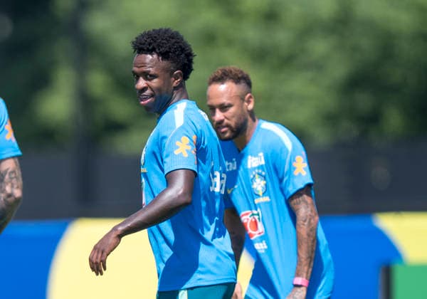 Einzelbild, Single image: Vinicius Junior (Brazil, 7) FIFA World Cup, WM, Weltmeisterschaft, Fussball 2026: Brasilien Training 03 July 2026, FIFA World Cup 2026: Brasilien Training at Columbia Park Training Facility in Morristown, New Jersey, USA. *** Single image: Vinicius Junior, Brazil, 7th FIFA World Cup 2026 Brazil Training, July 3, 2026; FIFA World Cup 2026 Brazil Training at Columbia Park Training Facility in Morristown, New Jersey, USA Copyright: HMBxMedia xMarcoxBader