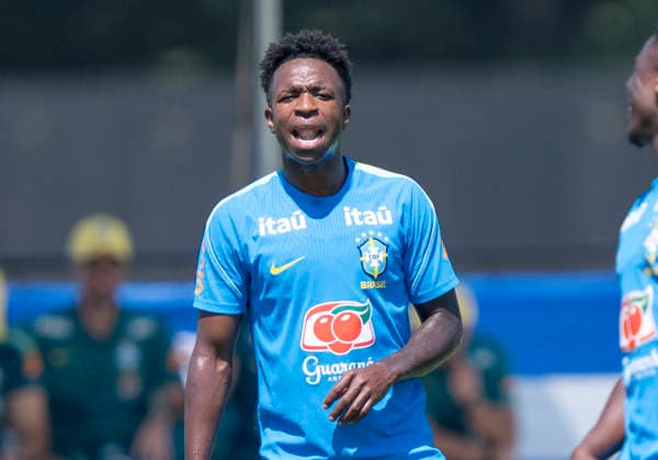 Einzelbild, Single image: Vinicius Junior (Brazil, 7) FIFA World Cup, WM, Weltmeisterschaft, Fussball 2026: Brasilien Training 03 July 2026, FIFA World Cup 2026: Brasilien Training at Columbia Park Training Facility in Morristown, New Jersey, USA. *** Single image: Vinicius Junior, Brazil, 7th FIFA World Cup 2026 Brazil Training, July 3, 2026; FIFA World Cup 2026 Brazil Training at Columbia Park Training Facility in Morristown, New Jersey, USA Copyright: HMBxMedia xMarcoxBader