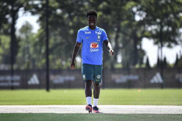 Vini Jr enters training at their New Jersey base the Columbia Park Training Facility in Morristown, NJ, United States. (Photo by Rebekah Wynkoop SPP)  Copyright: xRebekahxWynkoop SPPx Sportspressphoto_SPR183754