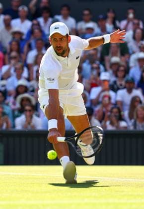 Novak Djokovic hits the winning point in his third round match Wimbledon Tennis Championships, Day 5, The All England Lawn Tennis and Croquet Club, London, UK - 03 Jul 2026London The All England Lawn Tennis and United Kingdom  Copyright: xJamesxMarsh Shutterstockx 16970347fu