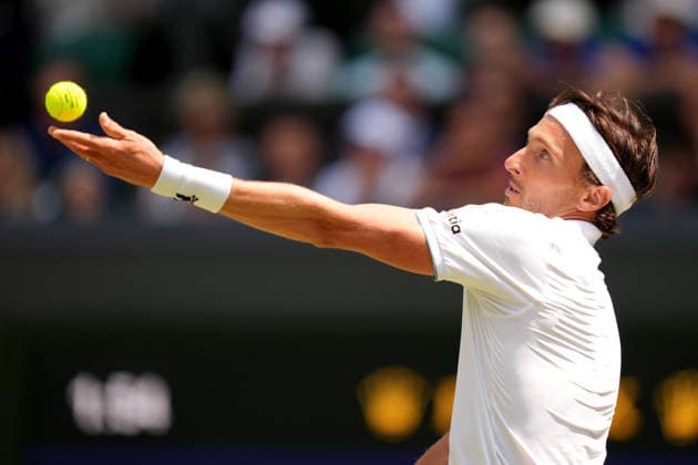 2026-07-03 The Championships - Wimbledon 2026 - Day Five LONDON, UNITED KINGDOM - JULY 3: Arthur Rinderknech of France during Day Five of the The Championships - Wimbledon 2026 at All England Lawn Tennis and Croquet Club on July 3, 2026 in London, England. (Photo by Marleen Fouchier BSR Agency) London United Kingdom Content not available for redistribution in The Netherlands directly or indirectly through any third parties. Copyright: xBSRxAgencyx