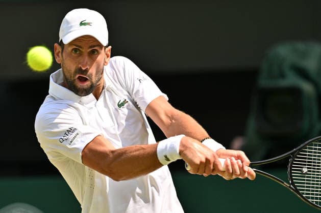 Wimbledon Tennis Championships 2026 - Day 5 LONDON, UNITED KINGDOM - JULY 03: Novak Djkovic of Serbia in action during the men s singles third round match against Arthur Rinderknech of France on day five of The Wimbledon Tennis Championships at All England Lawn Tennis and Croquet Club on July 03, 2026 in London, United Kingdom. Ray Tang Anadolu London United Kingdom. Editorial use only. Please get in touch for any other usage.  Copyright: x2026xAnadoluxRayxTangx