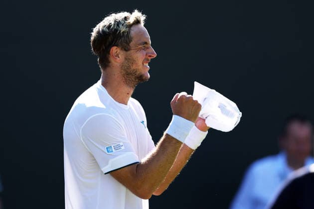 Jan-Lennard Struff celebrates victory in his third round match Wimbledon Tennis Championships, Day 5, The All England Lawn Tennis and Croquet Club, London, UK - 03 Jul 2026London The All England Lawn Tennis and United Kingdom  Copyright: xKieranxMcManus Shutterstockx 16970351dk