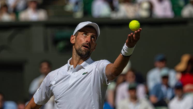 Tennis - Wimbledon Championship 2026 - Day 5 LONDON, ENGLAND - Friday, July 3, 2026: Novak Djokovic (SRB) during the Gentlemen s Singles Third Round match on Day Five of The Championships Wimbledon 2026 at the All England Lawn Tennis and Croquet Club. (Photo by Kirsten Holst Propaganda) LONDON All England Lawn Tennis and Croq GREATER LONDON ENGLAND  Copyright: xKirstenxHolstx 2026-07-03-030-Wimbledon_D5