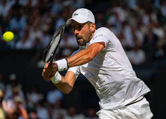 Tennis - Wimbledon Championship 2026 - Day 5 LONDON, ENGLAND - Friday, July 3, 2026: Novak Djokovic (SRB) during the Gentlemen s Singles Third Round match on Day Five of The Championships Wimbledon 2026 at the All England Lawn Tennis and Croquet Club. (Photo by Kirsten Holst Propaganda) LONDON All England Lawn Tennis and Croq GREATER LONDON ENGLAND  Copyright: xKirstenxHolstx 2026-07-03-035-Wimbledon_D5