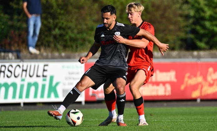 03.07.2026 - Fussball - Saison 2026 2027 - BFV - Toto-Pokal : ASV Neumarkt - SV Fortuna Regensburg - - xwoxzix - Ilhami Medinelli (11, SV Fortuna Regensburg ) Maksymilian Guzpit (15, ASV Neumarkt ) *** July 3, 2026 Soccer Season 2026–2027 BFV Toto Cup ASV Neumarkt vs. SV Fortuna Regensburg xwoxzix Ilhami Medinelli 11, SV Fortuna Regensburg Maksymilian Guzpit 15, ASV Neumarkt