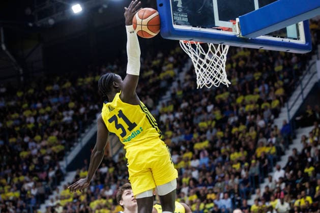 260703 Barra Njie of Sweden during the FIBA World Cup Qualifier game between Sweden and Czech Republic on July 3, 2026 in Stockholm. Photo: Kenta Jönsson BILDBYRAN COP 210 KJ0349 basket basketball vm-kval kval fiba world cup qualifiers sverige tjeckien sweden czech republic bbeng *** July 3, 2026: Barra Njie of Sweden during the FIBA World Cup Qualifier game between Sweden and the Czech Republic on July 3, 2026 in Stockholm. Photo by Kenta Jönsson, BILDBYRAN COP 210 KJ0349. basketball, FIBA World Cup Qualifiers, Sweden, Czech Republic, bbeng  Copyright: KENTAxJÖNSSON BB260703KJ046