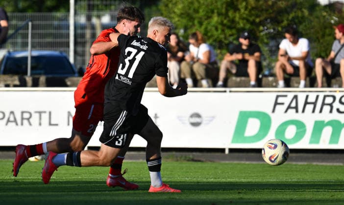 03.07.2026 - Fussball - Saison 2026 2027 - BFV - Toto-Pokal : ASV Neumarkt - SV Fortuna Regensburg - - xwoxzix - Lukas Rupp (28, ASV Neumarkt ) Alem Radoncic (31, SV Fortuna Regensburg ) *** July 3, 2026 Soccer Season 2026–2027 BFV Toto Cup ASV Neumarkt vs. SV Fortuna Regensburg xwoxzix Lukas Rupp 28, ASV Neumarkt Alem Radoncic 31, SV Fortuna Regensburg