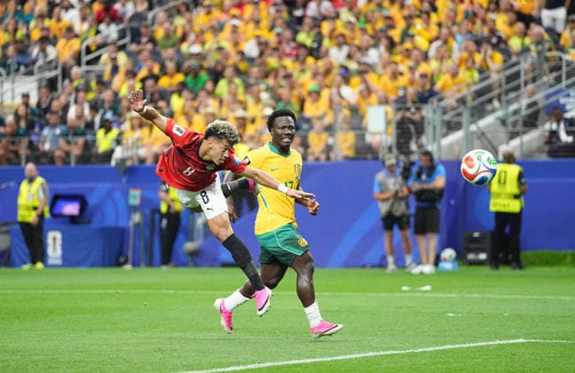 Emam Ashour (Egypt) scores and celebrates his teams first goal during Australia and Egypt, Round of 32 FIFA World Cup, WM, Weltmeisterschaft, Fussball 2026, Dallas Stadium, Arlington, United States on July 3, 2026. Thor Wegner DeFodi Images. (Photo by DeFodi Images) - *** Emam Ashour of Egypt scores and celebrates his team s first goal during the Round of 32 match between Australia and Egypt at the 2026 FIFA World Cup at Dallas Stadium in Arlington, United States, on July 3, 2026. Thor Wegner, DeFodi Images. Photo by DeFodi Images