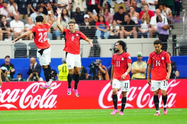 Australia v Egypt - FIFA World Cup, WM, Weltmeisterschaft, Fussball 2026 - Round of 32 ARLINGTON, USA - JULY 03: Emam Ashour (8) of Egypt celebrates after scoring a goal during the 2026 FIFA World Cup Round of 32 match between Australia and Egypt at Dallas Stadium in Arlington, Texas, United States on July 03, 2026. Evrim Aydin Anadolu Texas United States. Editorial use only. Please get in touch for any other usage.  Copyright: x2026xAnadoluxEvrimxAydinx