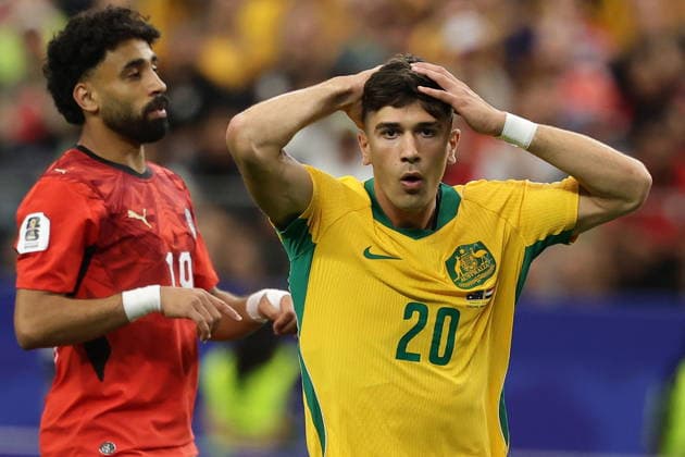 FIFA World Cup, WM, Weltmeisterschaft, Fussball 2026 - Round of 32 - Australia vs Egypt Cristian Volpato of Australia reacts during the FIFA World Cup 2026 Round of 32 match Australia against Egypt, in Dallas, USA, 03 July 2026. DALLAS United States  Copyright: xCHRISTOPHERxNEUNDORFx