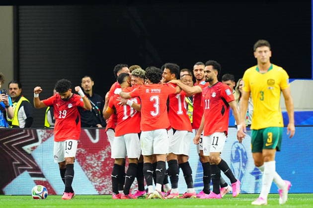 Australia v Egypt - FIFA World Cup, WM, Weltmeisterschaft, Fussball 2026 - Round of 32 ARLINGTON, USA - JULY 03: Emam Ashour (8) of Egypt celebrates after scoring a goal during the 2026 FIFA World Cup Round of 32 match between Australia and Egypt at Dallas Stadium in Arlington, Texas, United States on July 03, 2026. Evrim Aydin Anadolu Texas United States. Editorial use only. Please get in touch for any other usage.  Copyright: x2026xAnadoluxEvrimxAydinx