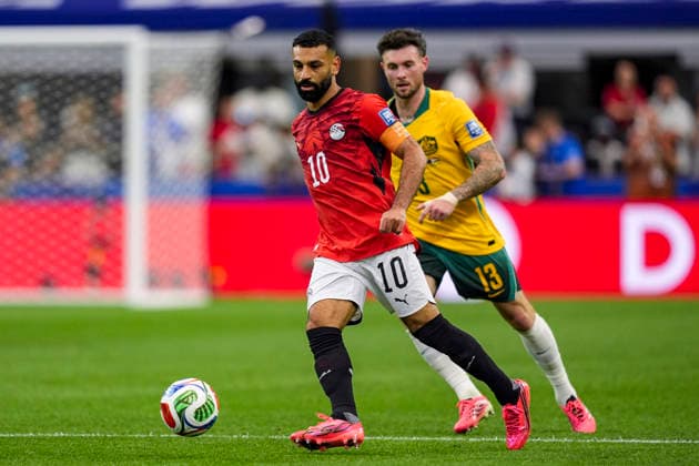 Egypt s Mohamed Salah passes the ball during the match between Australia and Egypt for the 2026 World Cup, held at Dallas Stadium in Dallas, United States. Richard Callis Fotoarena (Richard Callis SPP)  Copyright: xRichardxCallisx xSPPx spp-en-RiCa-2978104
