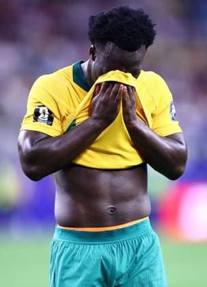Nestory Irankunda of Australia reacts Australia v Egypt, 2026 FIFA World Cup, WM, Weltmeisterschaft, Fussball Round of 32, Football, Dallas Stadium, Arlington, Texas, USA - 03 Jul 2026Arlington Dallas Stadium Texas (TX) United States of America  Copyright: xMichaelxZemanek Shutterstockx 16975786w