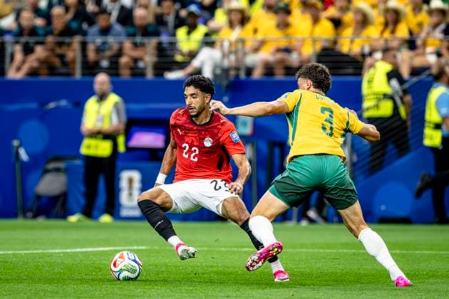 DALLAS - Omar Marmoush of Egypt during the 2026 World Cup match between Australia and Egypt at Dallas Stadium on July 3, 2026, in Dallas, United States. (Photo by Stefan Koops EYE4IMAGES DeFodi Images) - *** DALLAS Omar Marmoush of Egypt during the 2026 World Cup match between Australia and Egypt at Dallas Stadium on July 3, 2026, in Dallas, United States. Photo by Stefan Koops, EYE4IMAGES, DeFodi Images