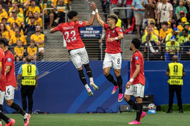 Australia vs Egypt DALLAS, TX - 03.07.2026: AUSTRALIA VS EGYPT - Emam Ashour celebrates the goal scored during the match between Egypt and Australia, valid for the round of 16 of the 2026 FIFA World Cup, WM, Weltmeisterschaft, Fussball held at AT&amp;T Stadium, in Arlington, Texas, United States, this Friday (3). (Photo: Danilo Fernandes Fotoarena) x2978119x  DaniloxFernandes