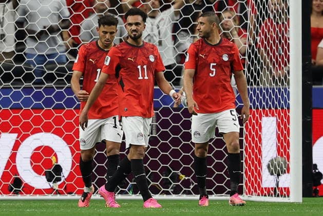 FIFA World Cup, WM, Weltmeisterschaft, Fussball 2026 - Round of 32 - Australia vs Egypt Mostafa Ziko (C) of Egypt reacts after the team conceded the 1-1 goal during the FIFA World Cup 2026 Round of 32 match Australia against Egypt, in Dallas, USA, 03 July 2026. DALLAS United States  Copyright: xCHRISTOPHERxNEUNDORFx