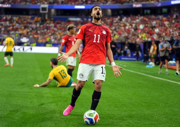 FIFA World Cup, WM, Weltmeisterschaft, Fussball 2026 - Round of 32 - Australia vs Egypt Mostafa Ziko of Egypt reacts during the FIFA World Cup 2026 Round of 32 match Australia against Egypt, in Dallas, USA, 03 July 2026. DALLAS United States  Copyright: xJEFFREYxMCWHORTERx