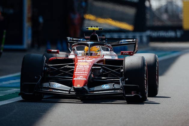 Formula 1 Pirelli British Grand Prix 2026 Lewis Hamilton (Scuderia Ferrari HP, 44) in the pitlane during FP1 on sprint quali day at the British GP 2026 03 07 2026