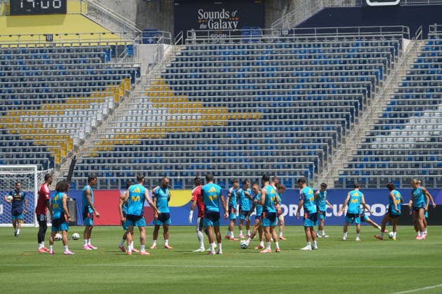 Fußball, FIFA WM, Nationalteam Spanien, Training Players of the Spanish national team, Nationalteam train in Los Angeles, USA, 03 July 2026. Spain national team training !ACHTUNG: NUR REDAKTIONELLE NUTZUNG!  Copyright: xOmarxAlonsox GR5160 20260703-55020792673_1